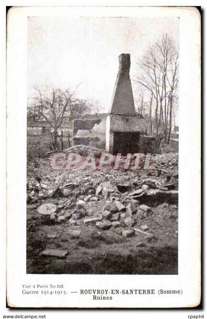 CPA Rouvroy En Saterre(Somme) Ruines