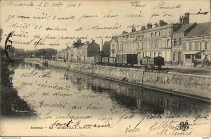 CPA Abbeville Le Port Train