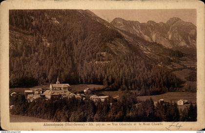 CPA Abondance Vue Generale et le Mont Chauffe