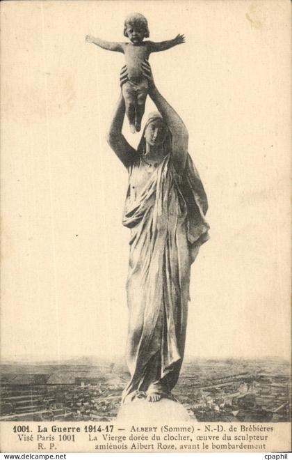 Albert CPA Nd de Brebieres La vierge doree du clocher peuvre de Albert Roze
