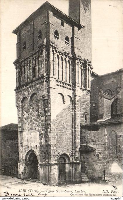 CPA Albi Eglise Saint Salvi clocher