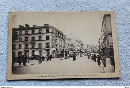 Alençon, rue saint Blaise au carrefour du cours Clémenceau, Orne 61