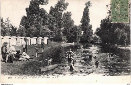 Carte POSTALE Ancienne de  ALENCON - Ecole de natation