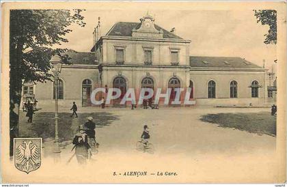 CPA Alençon - la gare