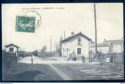 cpa du 61 - environs d' Alençon  -- Damigny -- la Gare   MAR25-12