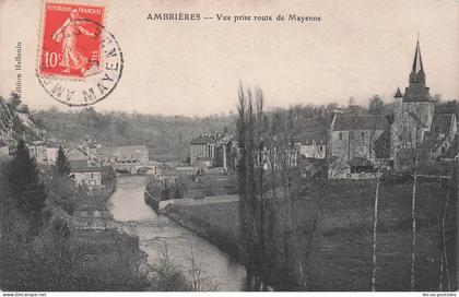 53 AMBRIERES LES VALLEES VUE PRISE ROUTE DE MAYENNE