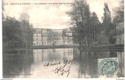 CPA  Carte Postale France   Ancy-le-Franc Le Château vue prise sur le canal 1905 VM70785