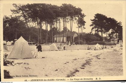 CPA Andernos Les Bains La Plage De Broustey