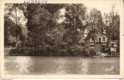CPA Andresy Jolie Vue Dans l'Ile Passeur