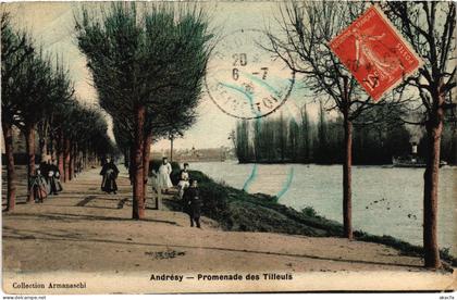CPA ANDRESY Promenade des Tilleuls (1412493)