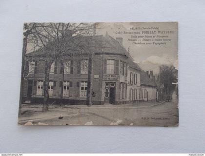 CPA CARTE POSTALE ANCIENNE ARDRES CAFE RESTAURANT POUILLY WATBLED