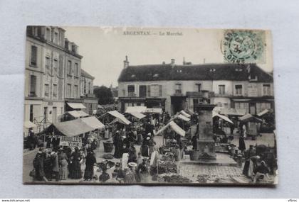 Cpa 1907, Argentan, le marché, Orne 61