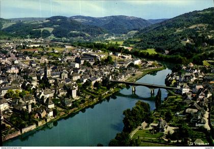 CPSM Argentat Vue Aerienne La Dordogne