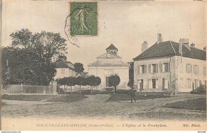 arnouville les gonesses * place , l'église et le presbytère