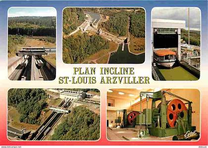 Carte Postale - 57 - Saint Louis - Arzviller - Le plan incliné transversal - Ascenseur à Bateaux - Multivues - CPM - Voi