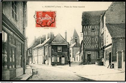 Carte postale - France - Aubigny sur Nère - Place du Vieux Marché (CP27538)