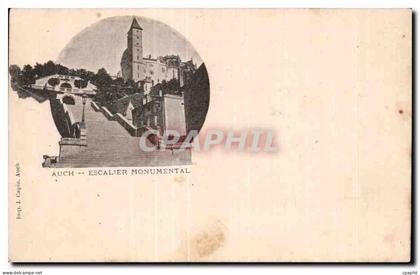 CPA Auch Escalier monumental