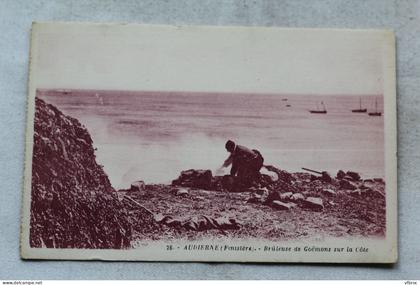 Audierne, bruleuse de Goëmons sur la côte, Finistère 29