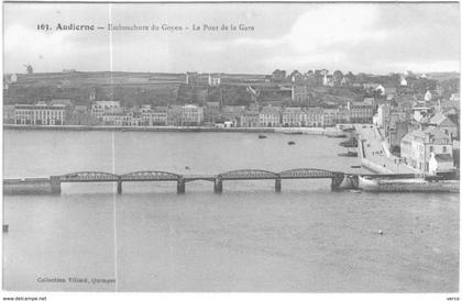 Carte Postale Ancienne de AUDIERNE-Embouchure du goyen-le pont de la gare