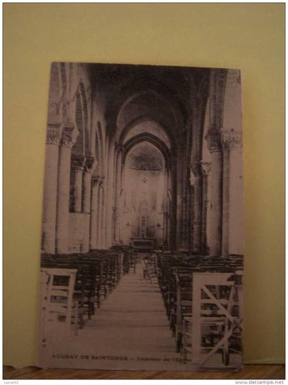 AULNAY DE SAINTONGE (CHARENTE MARITIME) LES EGLISES. INTERIEUR DE L´EGLISE.