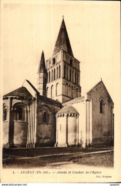 CPA Aulnay Abside et Clocher de l Eglise