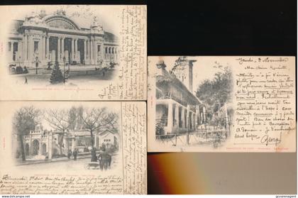 PARIS  EXPOSITION DE 1900.  3 CARTES