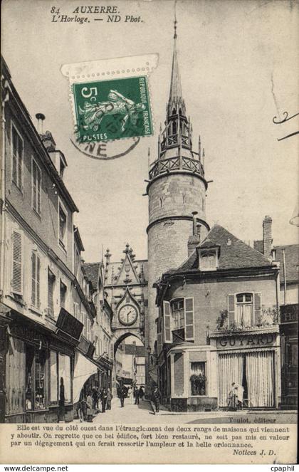 CPA Auxerre l'Horloge