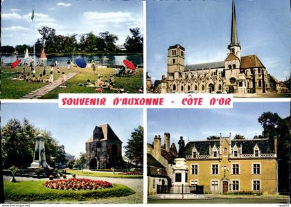 CPSM AUXONNE hôtel de ville plage église
