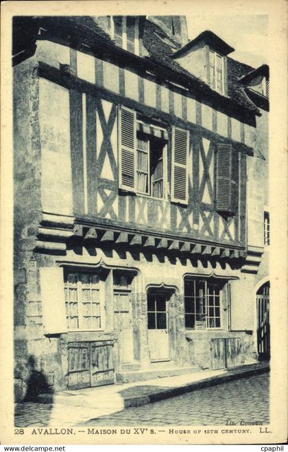 CPA Avallon Maison Du 15eme