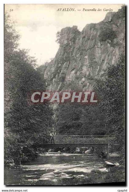CPA Avallon Passerelle des Gardes