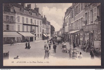 FRANCE, Postcard RPPC, Avallon, Place Vauban