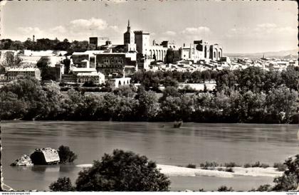 CPSM Avignon Pont Saint Benezet Le palais des papes et la ville