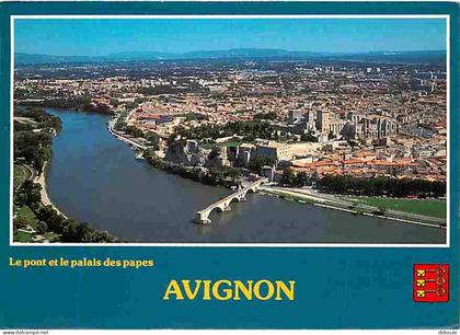 Carte Postale - 84 - Avignon - Le Pont et le Palais des Papes - Blasons - CPM - Voir Scans Recto-Verso - Poscard - Carta