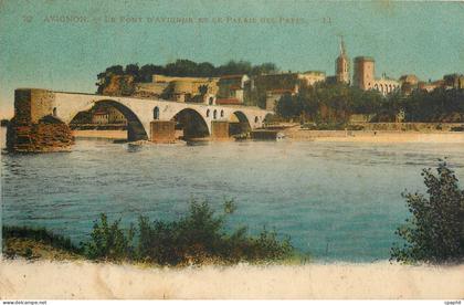 CPA Avignon - Le Pont d'Avignon et Le Palais des Papes