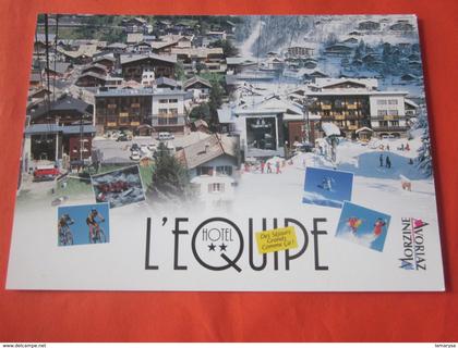 CPM Carte Postale Thème hébergement  en station de ski  localisé Hôtel L' Équipe a AVORIAZ  Haute Savoie