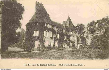 61 - Bagnoles de l'Orne - Château du Bois-de-Maine aux environs de Bagnoles de l'Orne - Etat gros pli visible - CPA - Vo