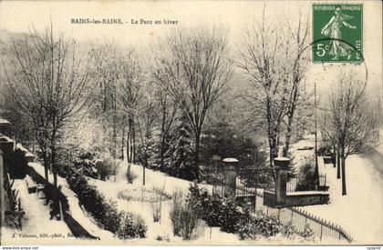 CPA Bains les Bains Le Parc en hiver
