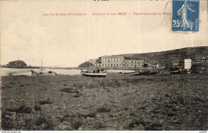 Banyuls sur Mer CPA Panorama de la plage