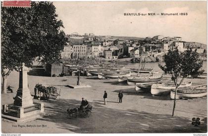 CPA  Carte Postale France  Banyuls-sur-Mer  Monumennt 1893    VM105948