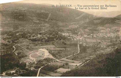 Carte Postale Ancienne - 31 - Barbazan - Vue panoramique sur Barbazan - Le Lac et le Grand Hôtel - Vue aérienne - CPA -