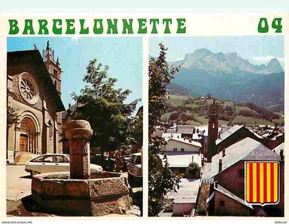 Carte Postale - 04 - Barcelonnette - Multivues - Automobiles - Blasons - Flamme Postale de Barcelonnette - CPM - Voir Sc