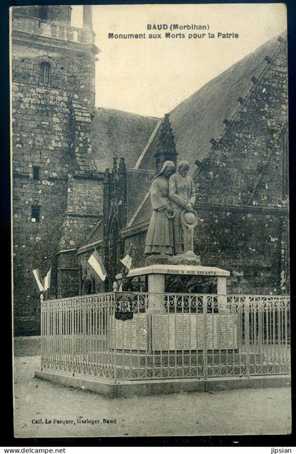 cpa du 56 Baud  - Monument aux Morts pour la Patrie    STEP135