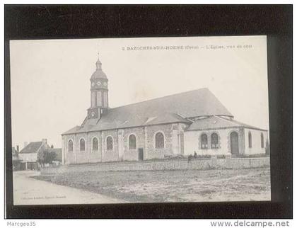61 bazoches sur hoene l'église vue de côté édit.lormois n° 2