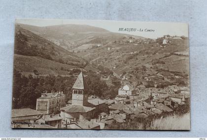 Cpa 1927, Beaujeu, le centre, Rhône 69