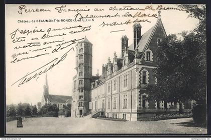 CPA Beaumont-la-Ronce, Chateau de Beaumont-la-Ronce