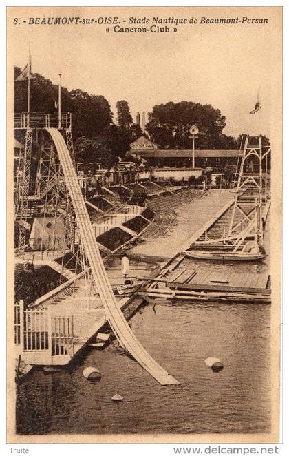 BEAUMONT-SUR-OISE STADE NAUTIQUE DE BAUMONT PERSAN "CANETON-CLUB" PLONGEOIR TOBOGGAN