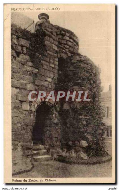 CPA Beaumont sur Oise Ruines du Donjon du Chateau
