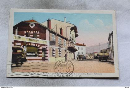 Cpa 1936, Béhobie, dernier village Français à la frontière Franco Espagnole, Pyrénées Atlantiques 64