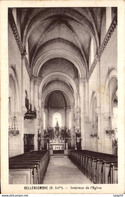 CPA Bellencombre Interieur de l'eglise