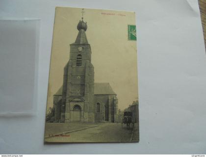 BERLAIMONT L'Eglise Attelage Cheval Animée Carte Postale Postcard AK CP PK